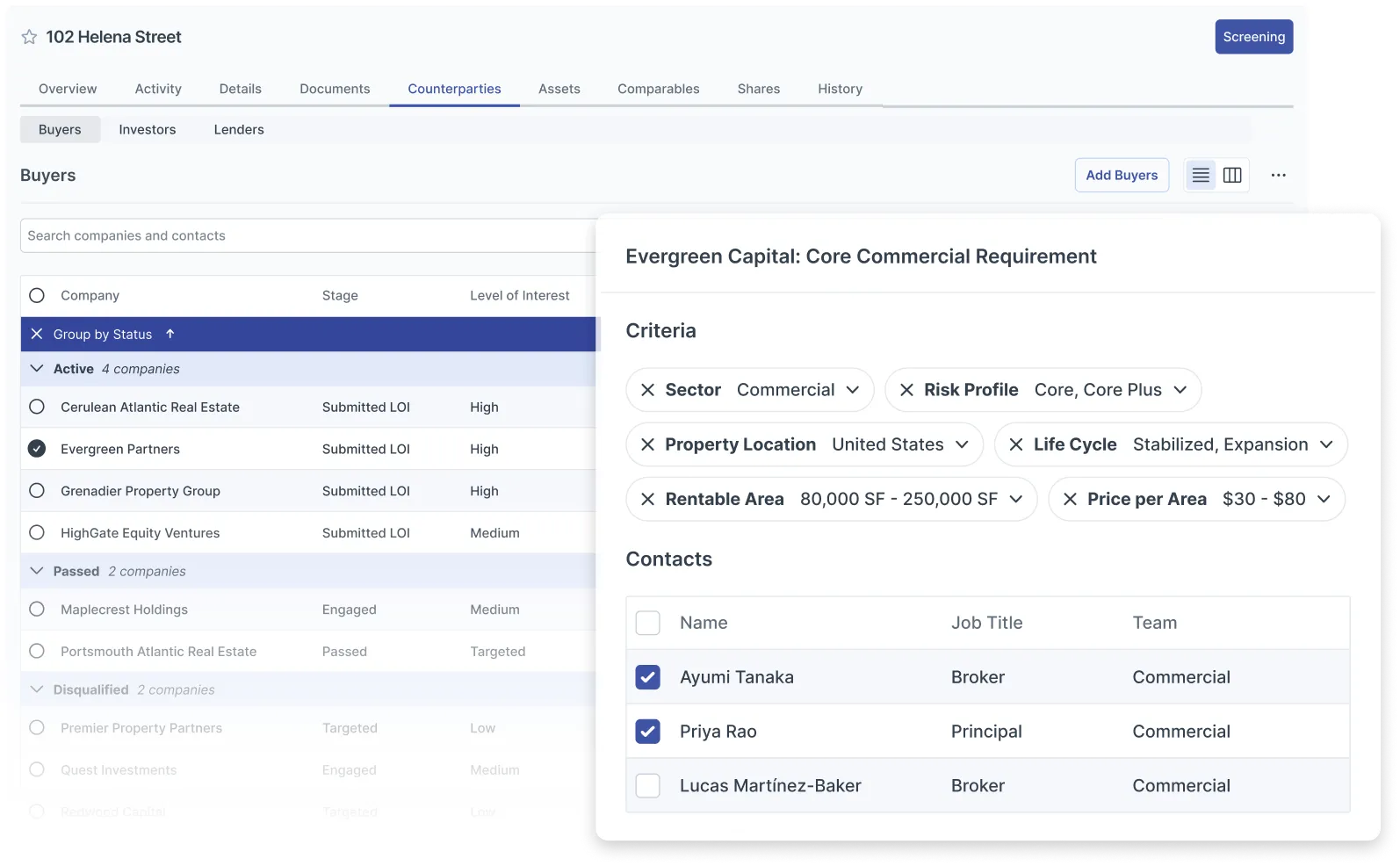 Centralize deal and investor data